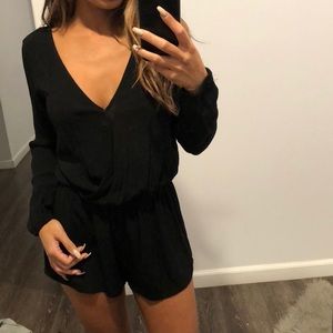 Chiffon long sleeve romper